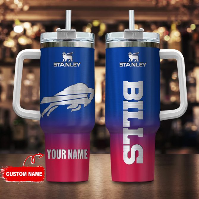 Buffalo Bills Nfl Custom Stanley Quencher 40Oz Stainless Steel Tumbler With Handle
