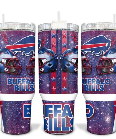 Buffalo Bills Nfl Custom Stanley Quencher 40Oz Stainless Steel Tumbler With Handle