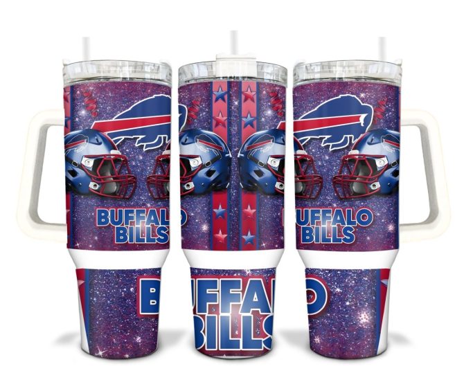 Buffalo Bills Nfl Custom Stanley Quencher 40Oz Stainless Steel Tumbler With Handle