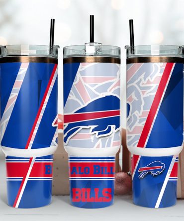 Buffalo Bills Nfl Custom Stanley Quencher 40Oz Stainless Steel Tumbler With Handle