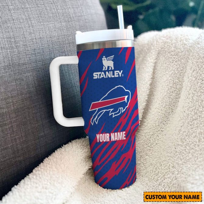 Buffalo Bills Nfl Custom Stanley Quencher 40Oz Stainless Steel Tumbler With Handle - Image 2