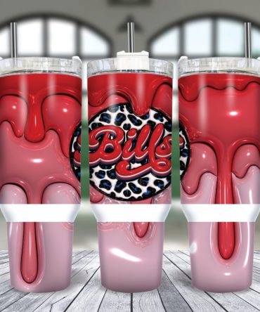Buffalo Bills Nfl Custom Stanley Quencher 40Oz Stainless Steel Tumbler With Handle
