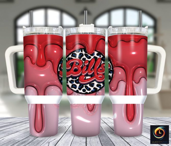 Buffalo Bills Nfl Custom Stanley Quencher 40Oz Stainless Steel Tumbler With Handle