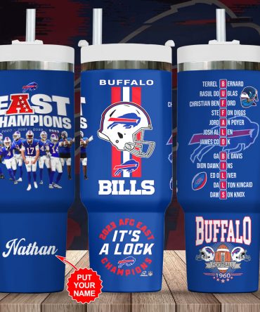 Buffalo Bills Nfl Custom Stanley Quencher 40Oz Stainless Steel Tumbler With Handle