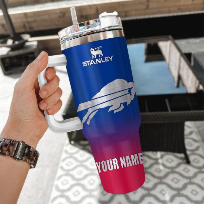 Buffalo Bills Nfl Custom Stanley Quencher 40Oz Stainless Steel Tumbler With Handle - Image 3