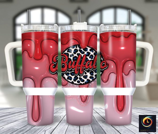Buffalo Bills Nfl Custom Stanley Quencher 40Oz Stainless Steel Tumbler With Handle