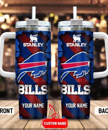 Buffalo Bills Nfl Custom Stanley Quencher 40Oz Stainless Steel Tumbler With Handle
