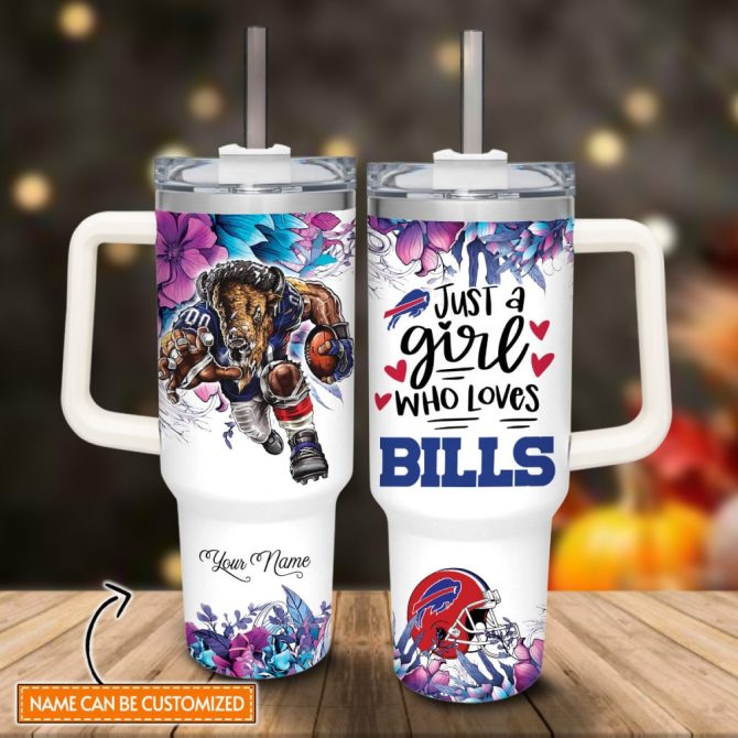 Buffalo Bills Nfl Custom Stanley Quencher 40Oz Stainless Steel Tumbler With Handle - Image 2