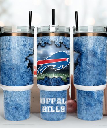 Buffalo Bills Nfl Custom Stanley Quencher 40Oz Stainless Steel Tumbler With Handle