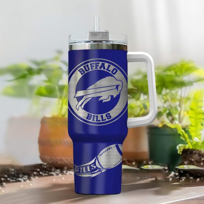 Buffalo Bills Nfl Custom Stanley Quencher 40Oz Stainless Steel Tumbler With Handle - Image 2