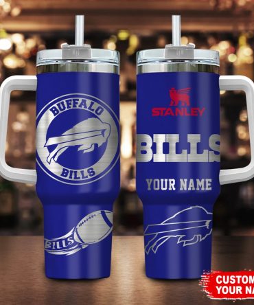 Buffalo Bills Nfl Custom Stanley Quencher 40Oz Stainless Steel Tumbler With Handle