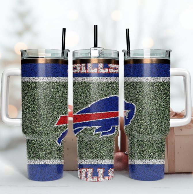 Buffalo Bills Nfl Custom Stanley Quencher 40Oz Stainless Steel Tumbler With Handle