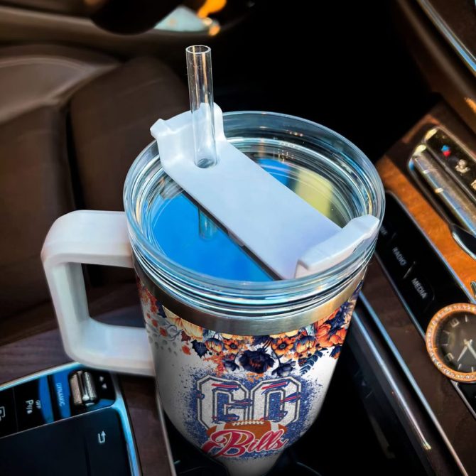 Buffalo Bills Nfl Custom Stanley Quencher 40Oz Stainless Steel Tumbler With Handle - Image 5
