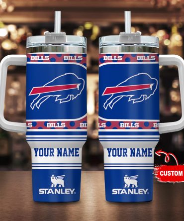 Buffalo Bills Nfl Custom Stanley Quencher 40Oz Stainless Steel Tumbler With Handle