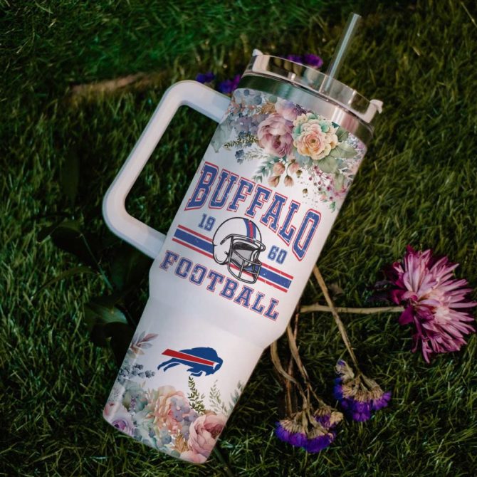 Buffalo Bills Nfl Custom Stanley Quencher 40Oz Stainless Steel Tumbler With Handle - Image 7