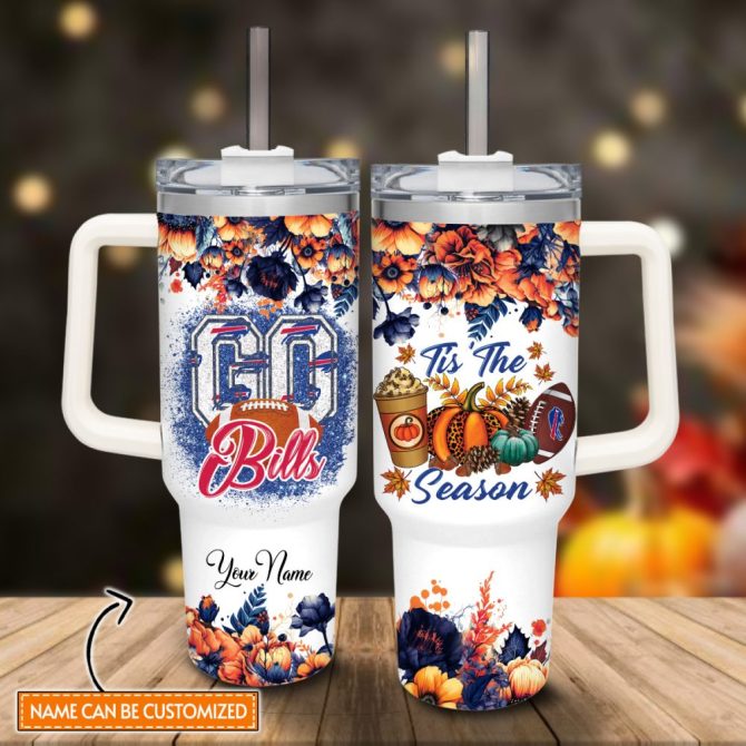 Buffalo Bills Nfl Custom Stanley Quencher 40Oz Stainless Steel Tumbler With Handle - Image 2