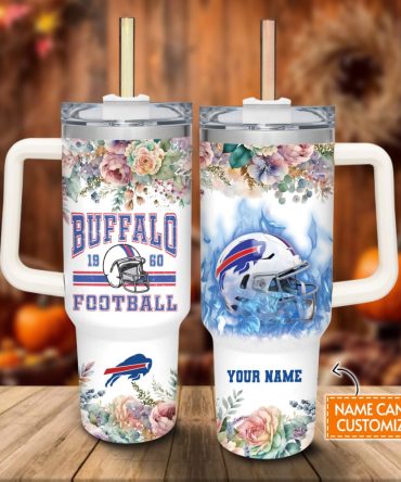 Buffalo Bills Nfl Custom Stanley Quencher 40Oz Stainless Steel Tumbler With Handle