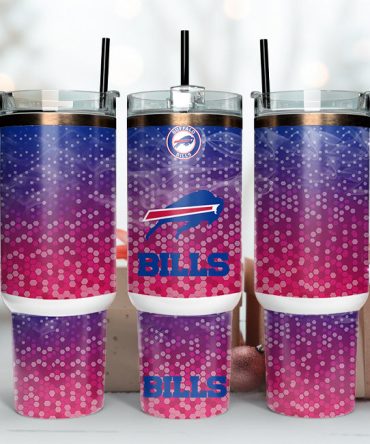 Buffalo Bills Nfl Custom Stanley Quencher 40Oz Stainless Steel Tumbler With Handle
