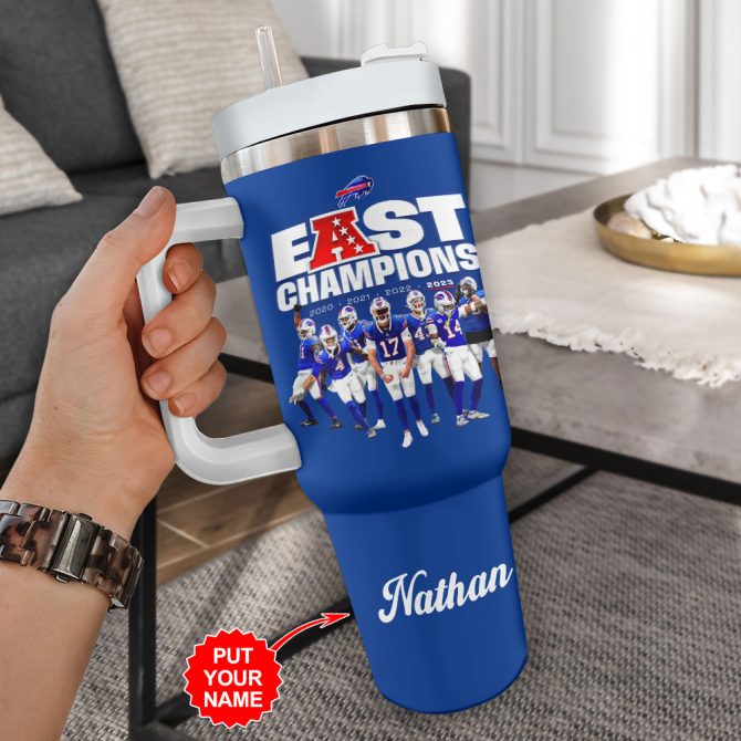 Buffalo Bills Nfl Custom Stanley Quencher 40Oz Stainless Steel Tumbler With Handle - Image 2