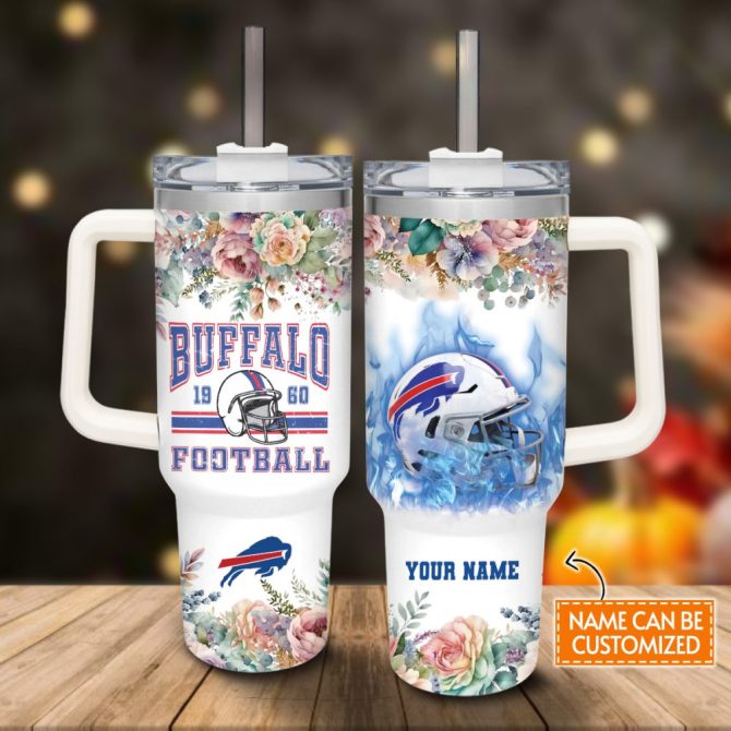 Buffalo Bills Nfl Custom Stanley Quencher 40Oz Stainless Steel Tumbler With Handle - Image 2