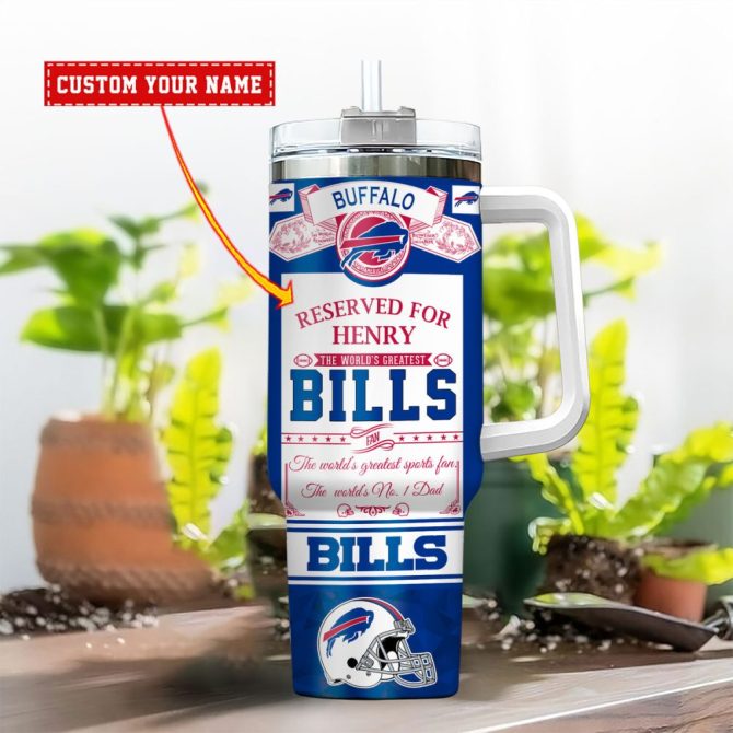 Buffalo Bills Nfl Father #8217;S Day Custom Stanley Quencher 40Oz Stainless Steel - Image 2