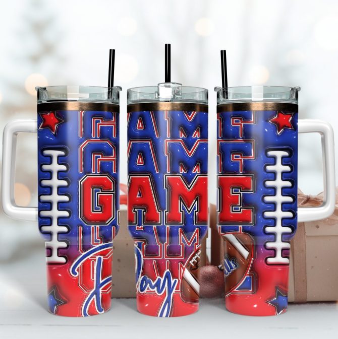 Buffalo Bills Nfl Game Day Custom Stanley Quencher 40Oz Stainless Steel Tumbler With Handle