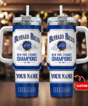 Buffalo Bills Nfl Jim Beam Custom Stanley Quencher 40Oz Stainless Steel Tumbler With Handle