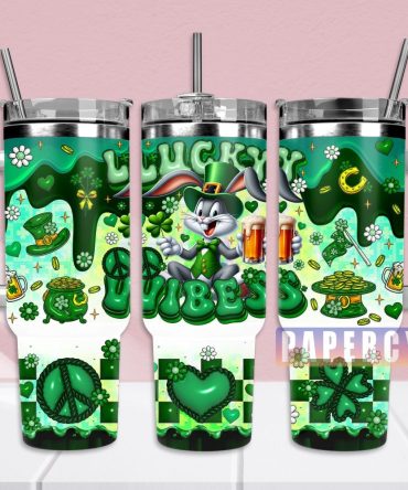 Bugs Bunny Looney Tunes Custom Stanley Quencher 40Oz Stainless Steel Tumbler With Handle