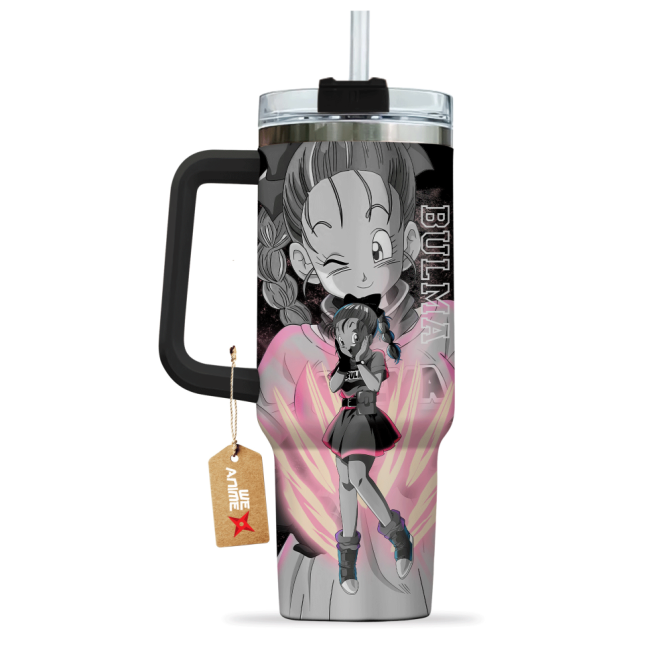 Bulma Dragon Ball Anime Custom Stanley Quencher 40Oz Stainless Steel Tumbler With Handle