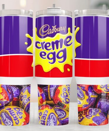Cadbury Creme Egg Chocolate Custom Stanley Quencher 40Oz Stainless Steel Tumbler With Handle