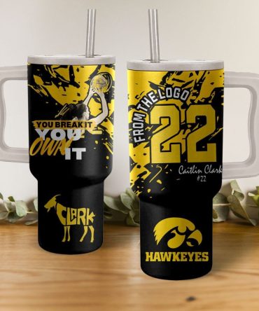 Caitlin Clark Iowa Hawkeyes Ncaa Custom Stanley Quencher 40Oz Stainless Steel Tumbler With Handle