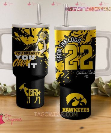 Caitlin Clark Iowa Hawkeyes Ncaa Custom Stanley Quencher 40Oz Stainless Steel Tumbler With Handle