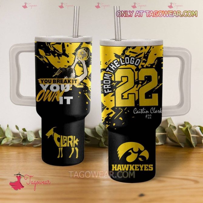 Caitlin Clark Iowa Hawkeyes Ncaa Custom Stanley Quencher 40Oz Stainless Steel Tumbler With Handle