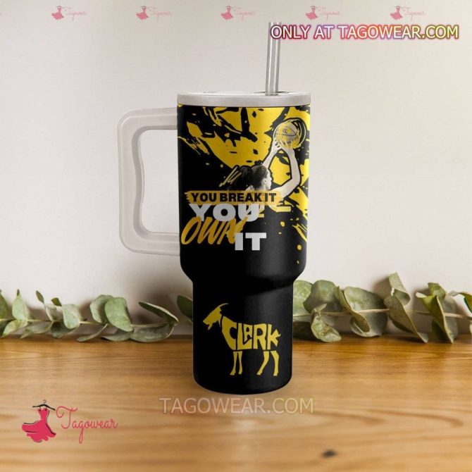 Caitlin Clark Iowa Hawkeyes Ncaa Custom Stanley Quencher 40Oz Stainless Steel Tumbler With Handle - Image 3