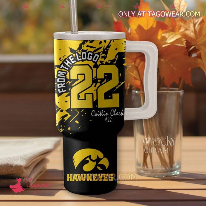 Caitlin Clark Iowa Hawkeyes Ncaa Custom Stanley Quencher 40Oz Stainless Steel Tumbler With Handle - Image 2