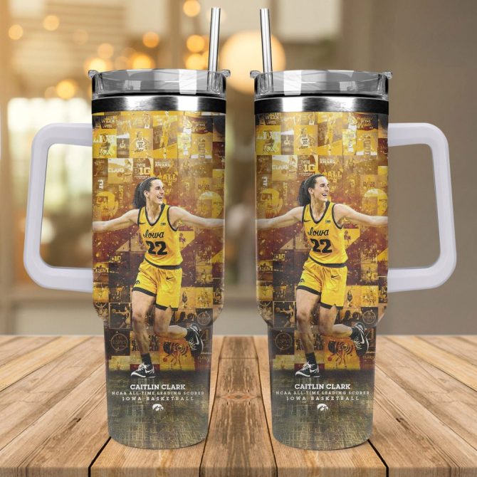 Caitlin Clark Iowa Hawkeyes Women #8217;S Basketball Ncaa Custom Stanley Quencher 40Oz Stainless Steel