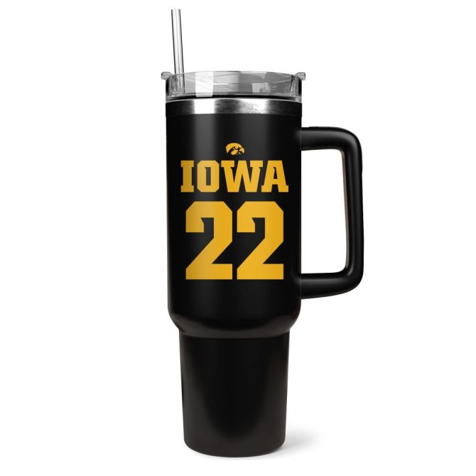 Caitlin Clark Iowa Hawkeyes Women’S Basketball Ncaa Custom Stanley Quencher 40Oz Stainless Steel - Image 2