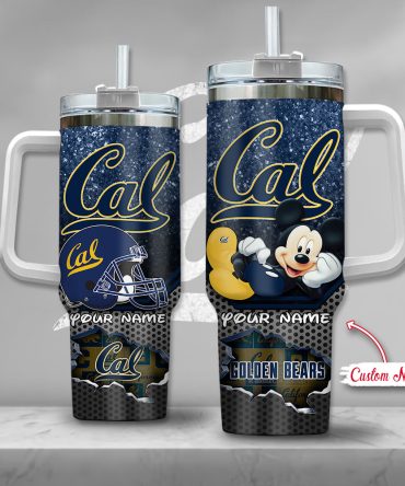 California Golden Bears Ncaa Mickey Mouse Custom Stanley Quencher 40Oz Stainless Steel Tumbler With Handle
