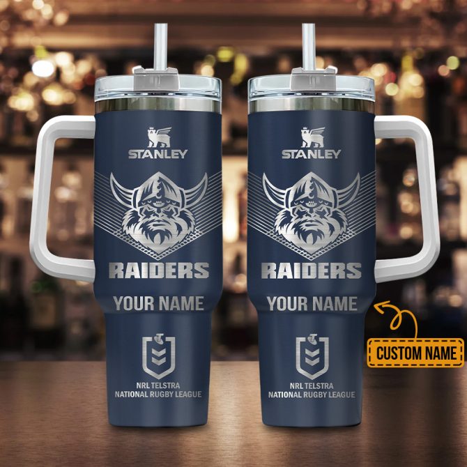 Canberra Raiders Nrl Custom Stanley Quencher 40Oz Stainless Steel