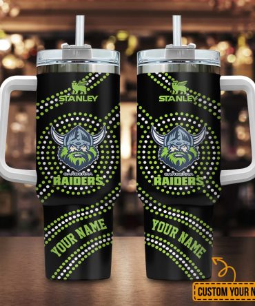 Canberra Raiders Nrl Custom Stanley Quencher 40Oz Stainless Steel Tumbler With Handle