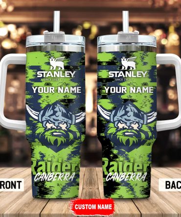 Canberra Raiders Nrl Custom Stanley Quencher 40Oz Stainless Steel Tumbler With Handle