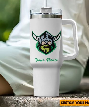 Canberra Raiders Nrl Custom Stanley Quencher 40Oz Stainless Steel Tumbler With Handle