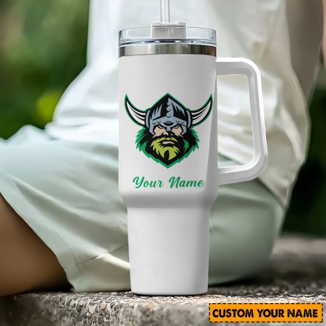 Canberra Raiders Nrl Custom Stanley Quencher 40Oz Stainless Steel Tumbler With Handle