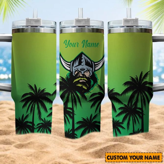 Canberra Raiders Nrl Custom Stanley Quencher 40Oz Stainless Steel Tumbler With Handle - Image 4