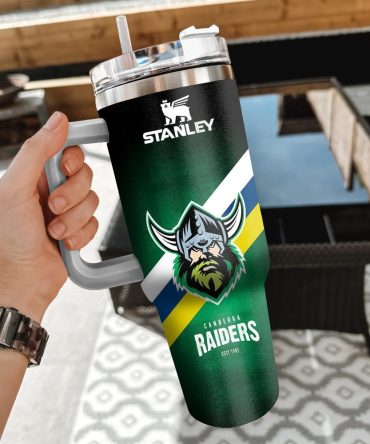 Canberra Raiders Nrl Custom Stanley Quencher 40Oz Stainless Steel Tumbler With Handle