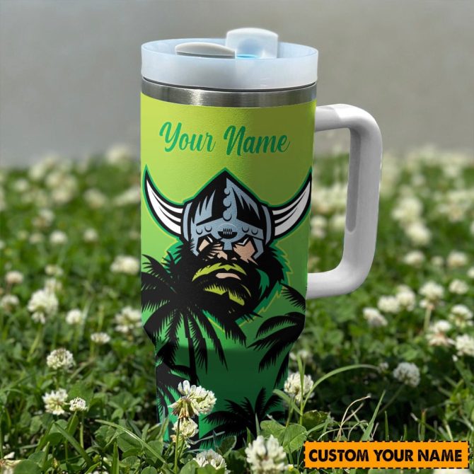 Canberra Raiders Nrl Custom Stanley Quencher 40Oz Stainless Steel Tumbler With Handle - Image 2