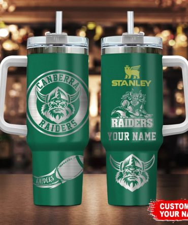 Canberra Raiders Nrl Custom Stanley Quencher 40Oz Stainless Steel Tumbler With Handle