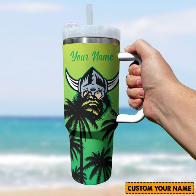 Canberra Raiders Nrl Custom Stanley Quencher 40Oz Stainless Steel Tumbler With Handle - Image 3