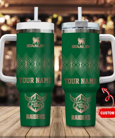 Canberra Raiders Nrl Custom Stanley Quencher 40Oz Stainless Steel Tumbler With Handle