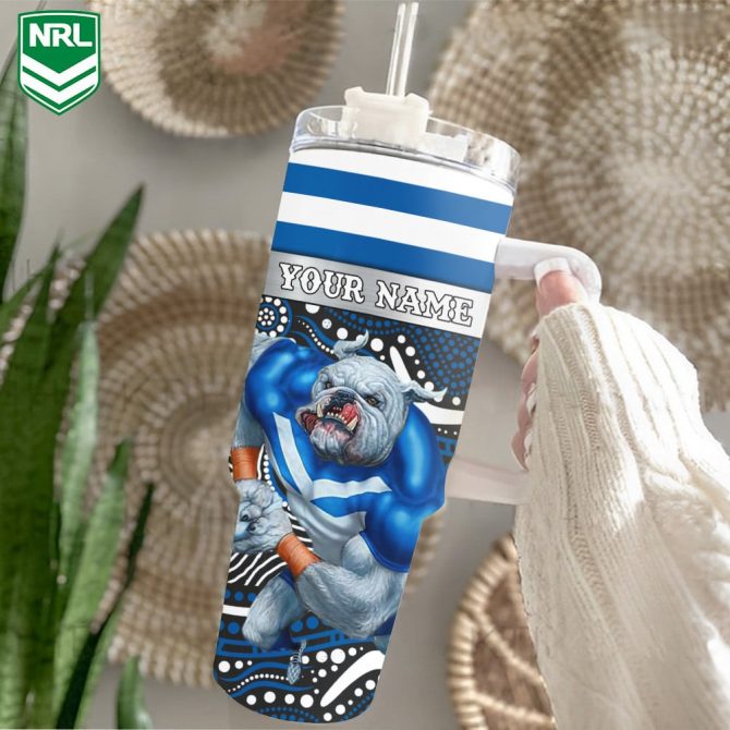 Canterbury-Bankstown Bulldogs Mascot Nrl Custom Stanley Quencher 40Oz Stainless Steel Tumbler With Handle - Image 2
